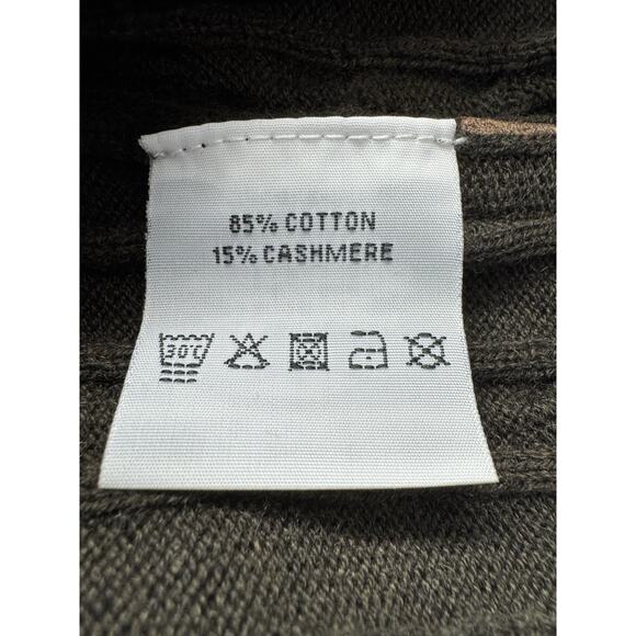 Schöffel Calton Cotton Cashmere Cable Knit Loden Green Men's XL 1/4 Zip Sweater‎ - Picture 4 of 8